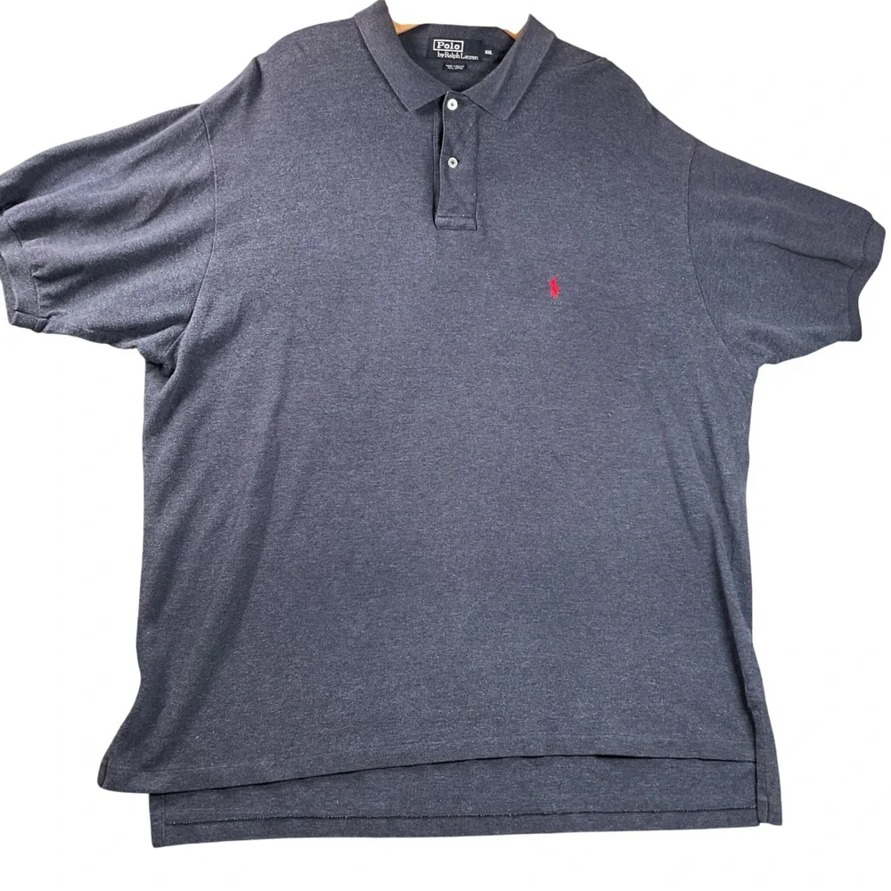 Polo Ralph Lauren Polo‎ Shirt Mens XXL Navy Blue  Short Sleeve Cotton